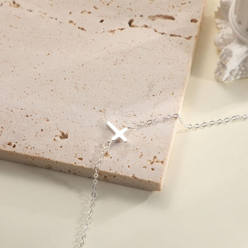 VIROMY Gold Cross Necklace for Women 14K Gold Plated Cute Sidways Cross Pendant Choker Necklaces Simple Trendy Everyday Jewelry for Women - Image 5